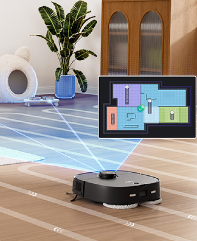 EUREKA J12 Ultra DE Zuig- en dweilrobot all-in-one station (KI-3D-obstakelherkenning, intelligente huisdierenomgang, autotapijtherkenning, ideaal tegen dierenharen, app- en spraakbesturing), zwart EUREKA J12 Ultra DE Zuig- en dweilrobot all-in-one station (KI-3D-obstakelherkenning, intelligente huisdierenomgang, autotapijtherkenning, ideaal tegen dierenharen, app- en spraakbesturing), zwart